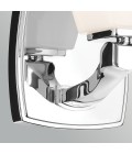 Marant 1-lt bathroom wall light polished chrome/opal glass 23.7 cm IP44