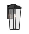 Mathus medium outdoor wall light black/clear 45.7 cm IP44