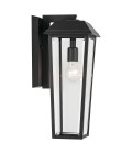 Mathus medium outdoor wall light black/clear 45.7 cm IP44