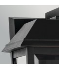 Mathus medium outdoor wall light black/clear 45.7 cm IP44