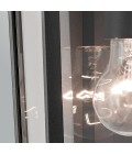 Mathus medium outdoor wall light black/clear 45.7 cm IP44