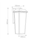 Mathus medium outdoor wall light black/clear 45.7 cm IP44