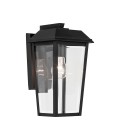 Mathus small outdoor wall light black/clear 33 cm IP44