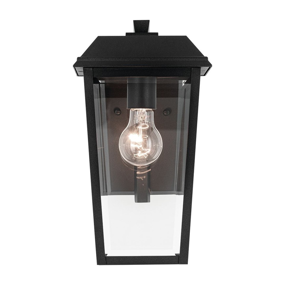 Mathus small outdoor wall light black/clear 33 cm IP44