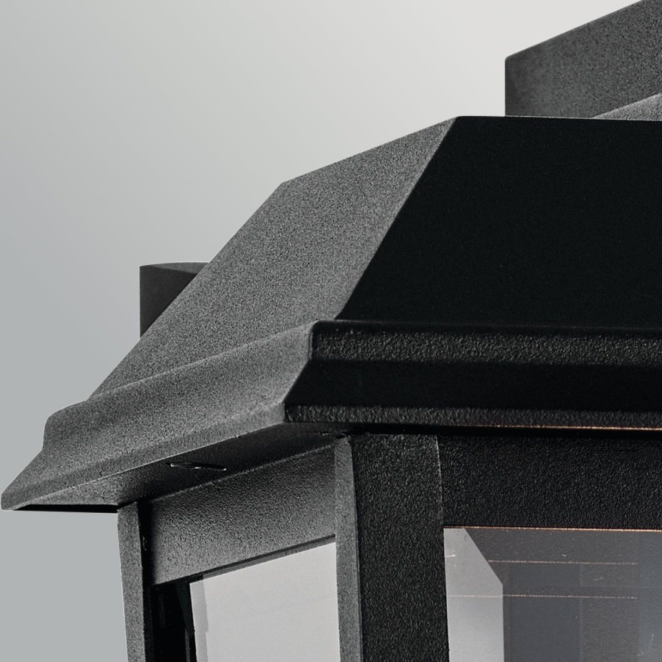 Mathus small outdoor wall light black/clear 33 cm IP44