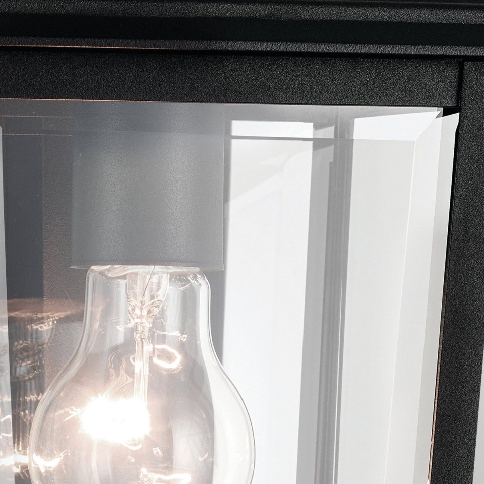 Mathus small outdoor wall light black/clear 33 cm IP44