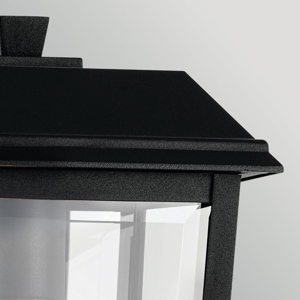Mathus small outdoor wall light black/clear 33 cm IP44