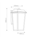 Mathus small outdoor wall light black/clear 33 cm IP44