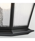 Mount Vernon 1-lt large outdoor wall light black/clear seedy glass 49.5 cm IP44