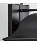Mount Vernon 1-lt large outdoor wall light black/clear seedy glass 49.5 cm IP44