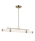 Riven linear ceiling light champagne bronze/clear 122.2 cm
