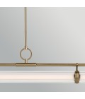 Riven linear ceiling light champagne bronze/clear 122.2 cm
