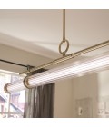 Riven linear ceiling light champagne bronze/clear 122.2 cm