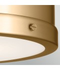 Serca medium flush ceiling light brushed natural brass 36.2 cm