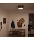 Serca medium flush ceiling light brushed natural brass 36.2 cm