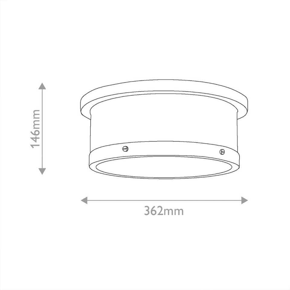 Serca medium flush ceiling light brushed natural brass 36.2 cm
