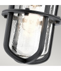 Suri 1-lt medium utomhus vägglampa svart/bubbligt glas 39,3 cm IP44