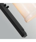 Vetivene 1-lt bathroom wall light textured black/opal glass 30.5 cm IP44