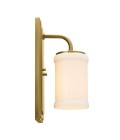 Vetivene 1-lt bathroom wall light natural brass/opal glass 30.5 cm IP44