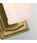 Vetivene 1-lt bathroom wall light natural brass/opal glass 30.5 cm IP44