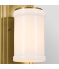 Vetivene 1-lt bathroom wall light natural brass/opal glass 30.5 cm IP44
