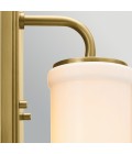 Vetivene 1-lt bathroom wall light natural brass/opal glass 30.5 cm IP44