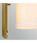Vetivene 1-lt bathroom wall light natural brass/opal glass 30.5 cm IP44