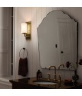Vetivene 1-lt bathroom wall light natural brass/opal glass 30.5 cm IP44