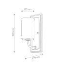Vetivene 1-lt bathroom wall light natural brass/opal glass 30.5 cm IP44