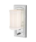 Vetivene 1-ljus badrumsvägglampa polerad krom/opalglas 30,5 cm IP44