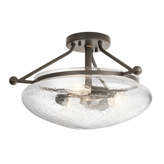 Belle 3 light semi-flush plafond olde bronze 43.1cm