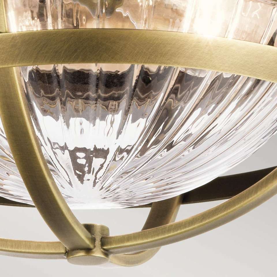 Tollis 2 light plafond natural brass 30.5cm Kichler Tollis 2 light plafond natural brass 30.5cm