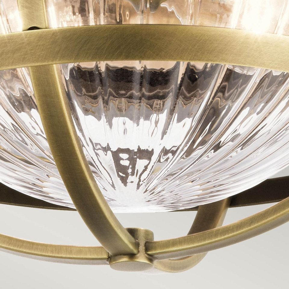 Tollis 2 light plafond natural brass 30.5cm Kichler Tollis 2 light plafond natural brass 30.5cm
