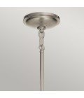 Tollis 1-ljus taklampa borstad nickel/vit 20,4 cm