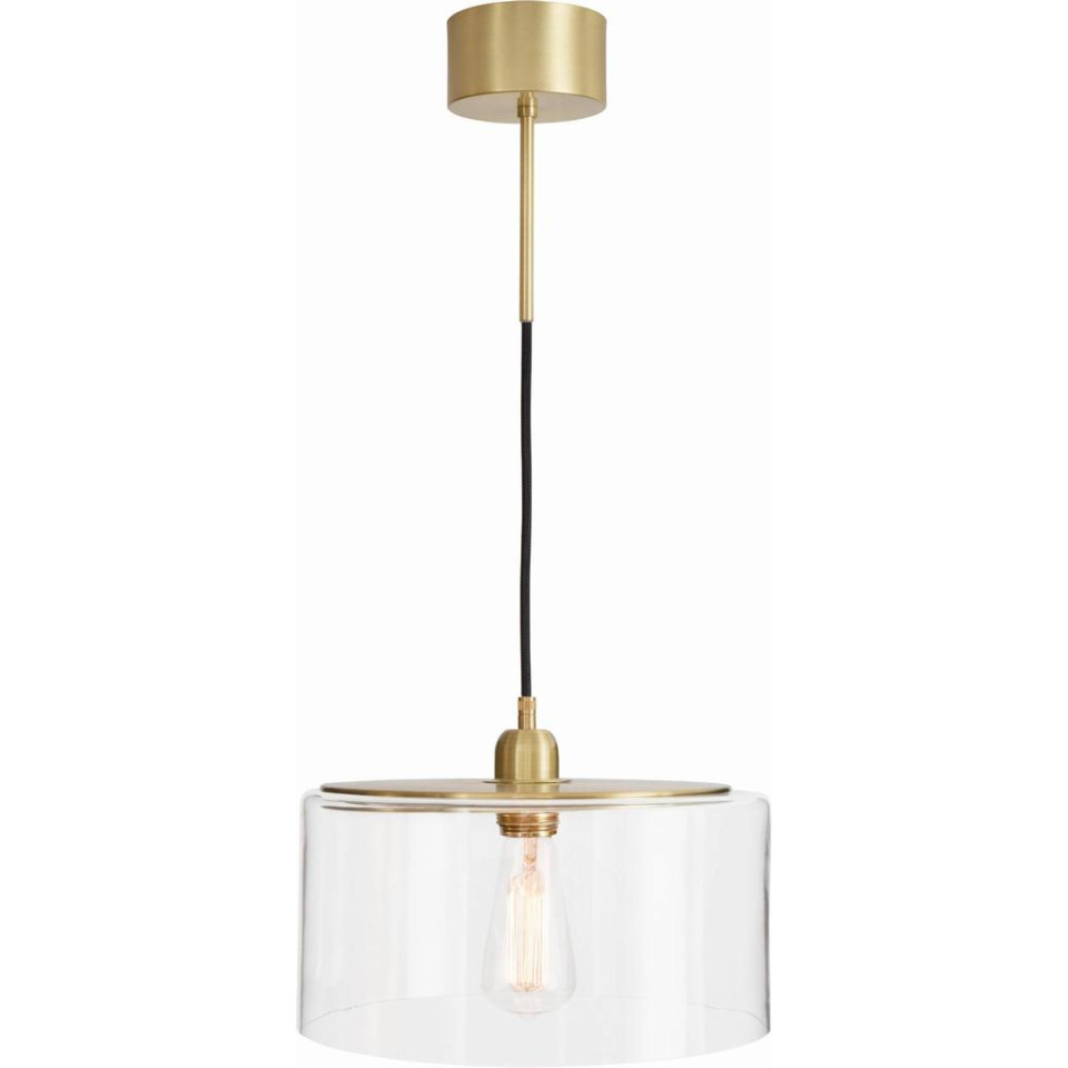 Hägring Taklampa Borstadmässing/Glas 30cm