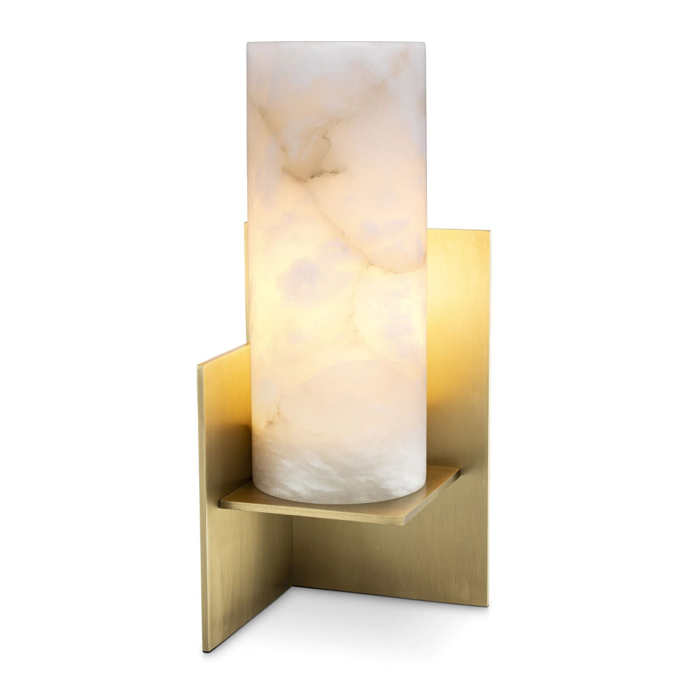 Frisco bordslampa mässing/vit 40cm