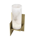 Frisco bordslampa mässing/vit 40cm