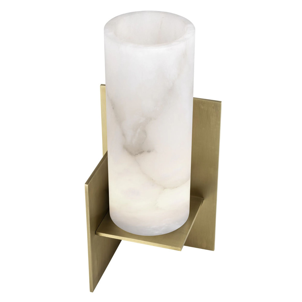 Frisco bordslampa mässing/vit 40cm