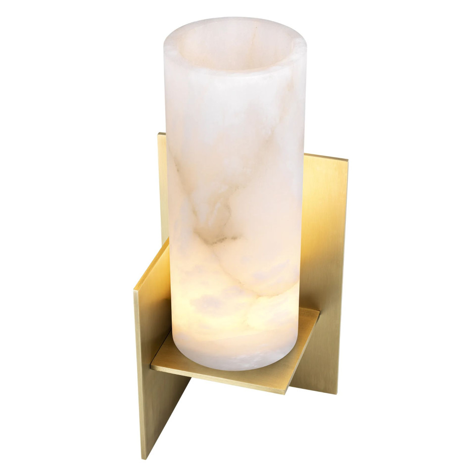 Frisco bordslampa mässing/vit 40cm