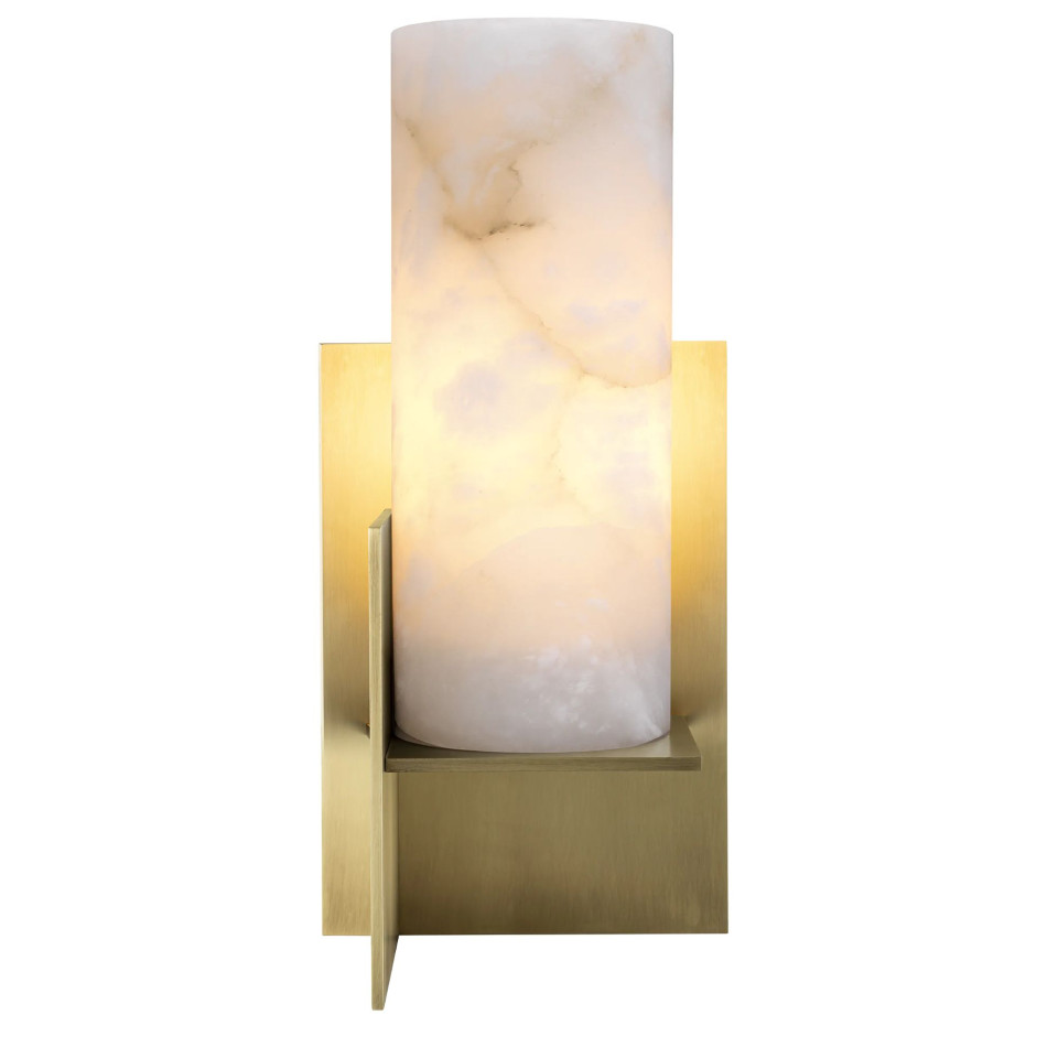 Frisco bordslampa mässing/vit 40cm