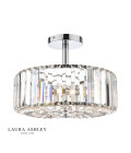 Fernhurst 3-Lt Semi Flush Taklampa Krom/Glas 35cm