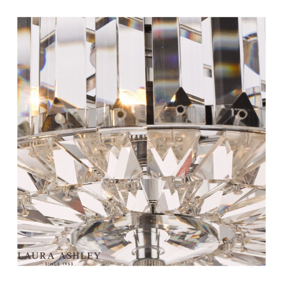 Fernhurst 3-Lt Semi Flush Taklampa Krom/Glas 35cm