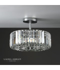 Fernhurst 3-Lt Semi Flush Taklampa Krom/Glas 35cm