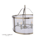 Harrington 5-lt taklampa mässing/glas 48cm