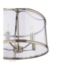 Harrington 5-lt taklampa mässing/glas 48cm