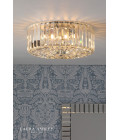 Fernhurst 3-lt flush taklampa krom/glas 34cm