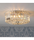 Fernhurst 3-lt flush taklampa krom/glas 34cm