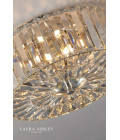 Fernhurst 3-lt flush taklampa krom/glas 34cm