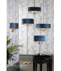 Sorrento vägglampa mässing/blå 25cm