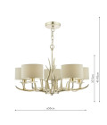 Mulroy 5-Light Chandelier Champagne 50cm